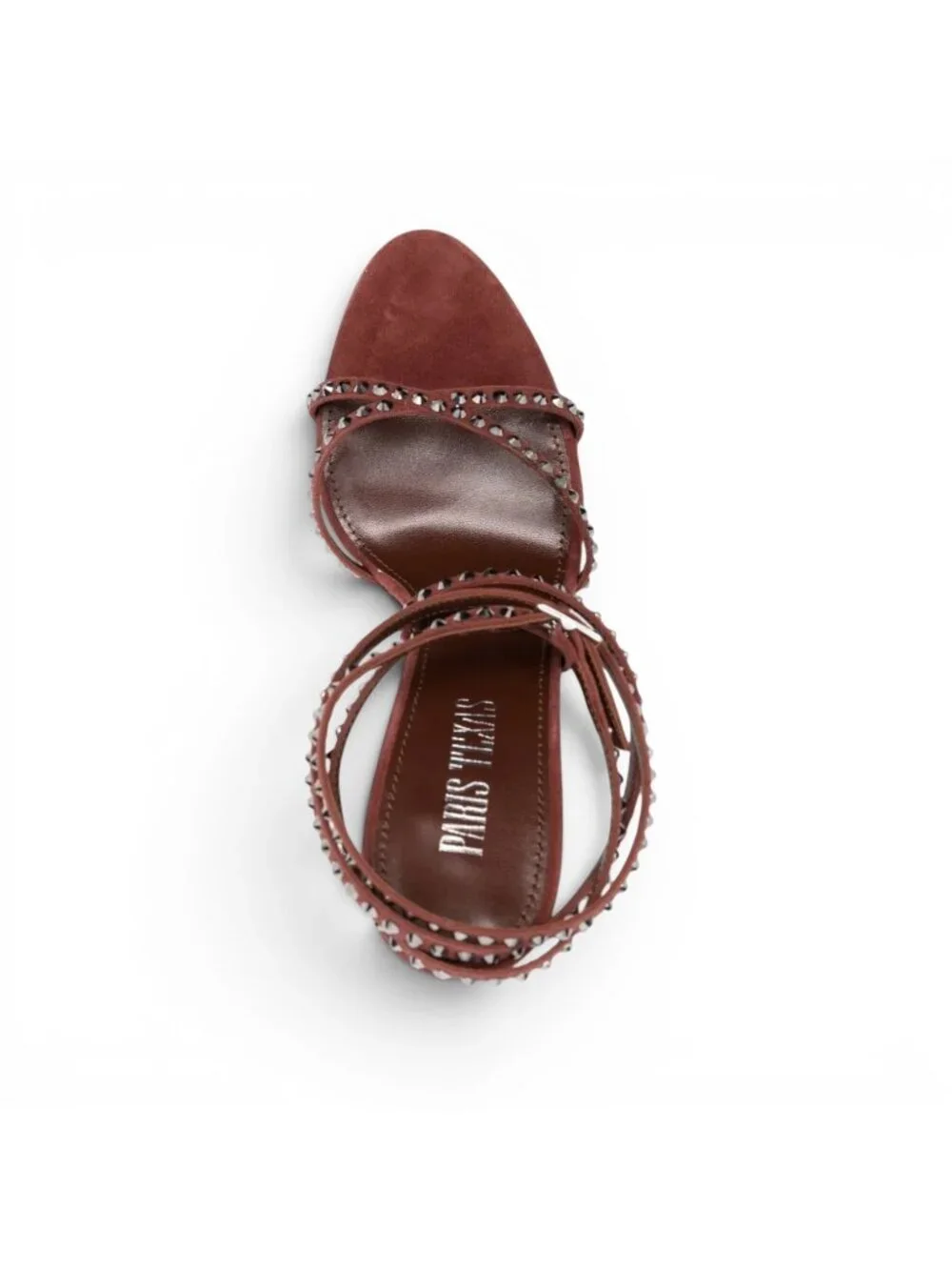 Paris Texas Holly Zoe 105 Stud Embellished Sandals Brown EU39 US 8.5 NIB